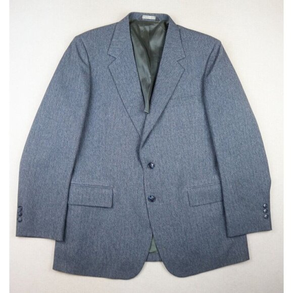 THE COMFORT SUIT - VINTAGE MEN'S BLUE SPORT COAT BLAZER JACKET - SIZE 42R - Picture 1 of 11